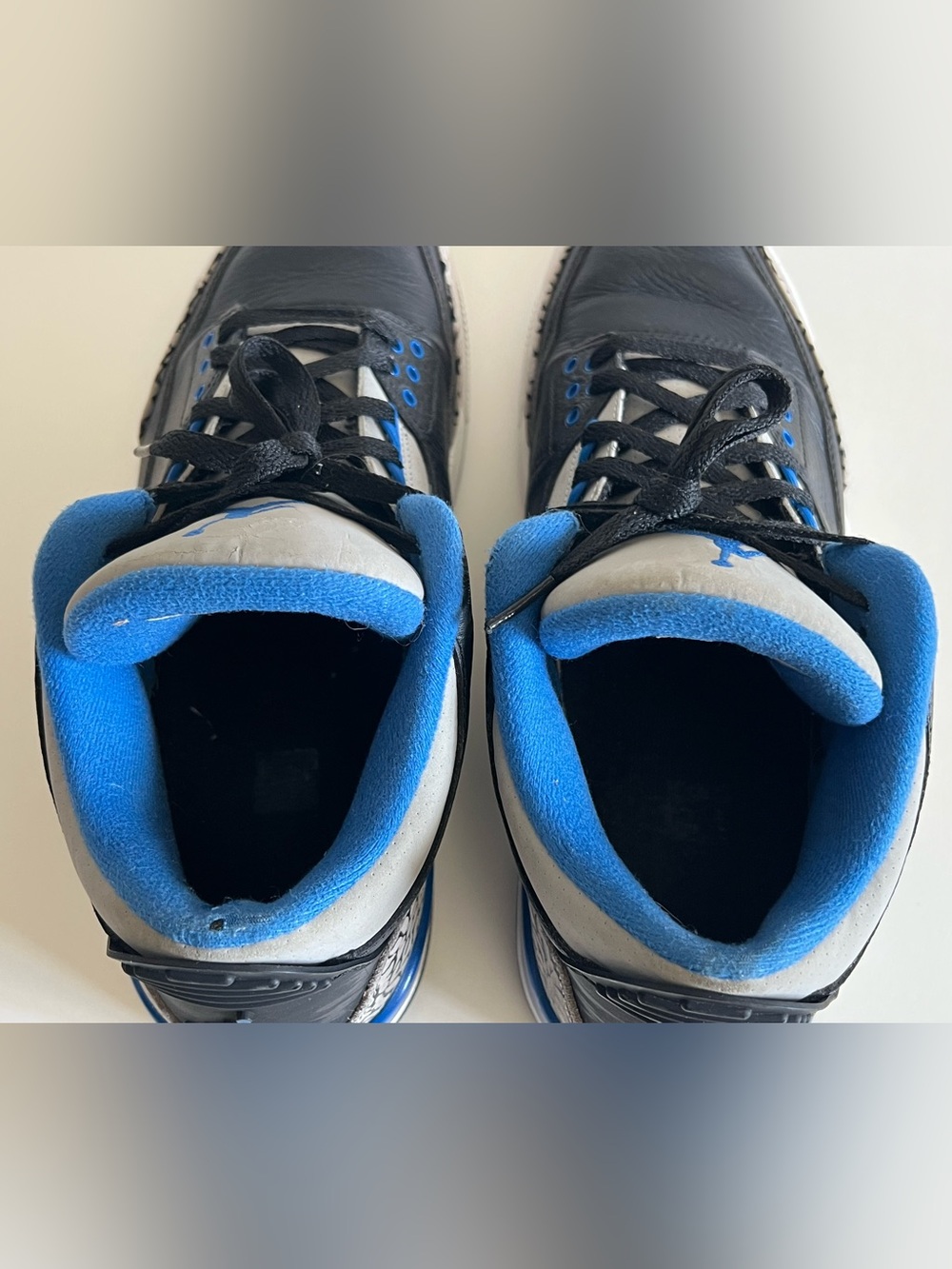 Air Jordan 3 Retro “SPORT BLUE” 2014 Retro Sneakers with Elephant Print - Picture 7 of 9